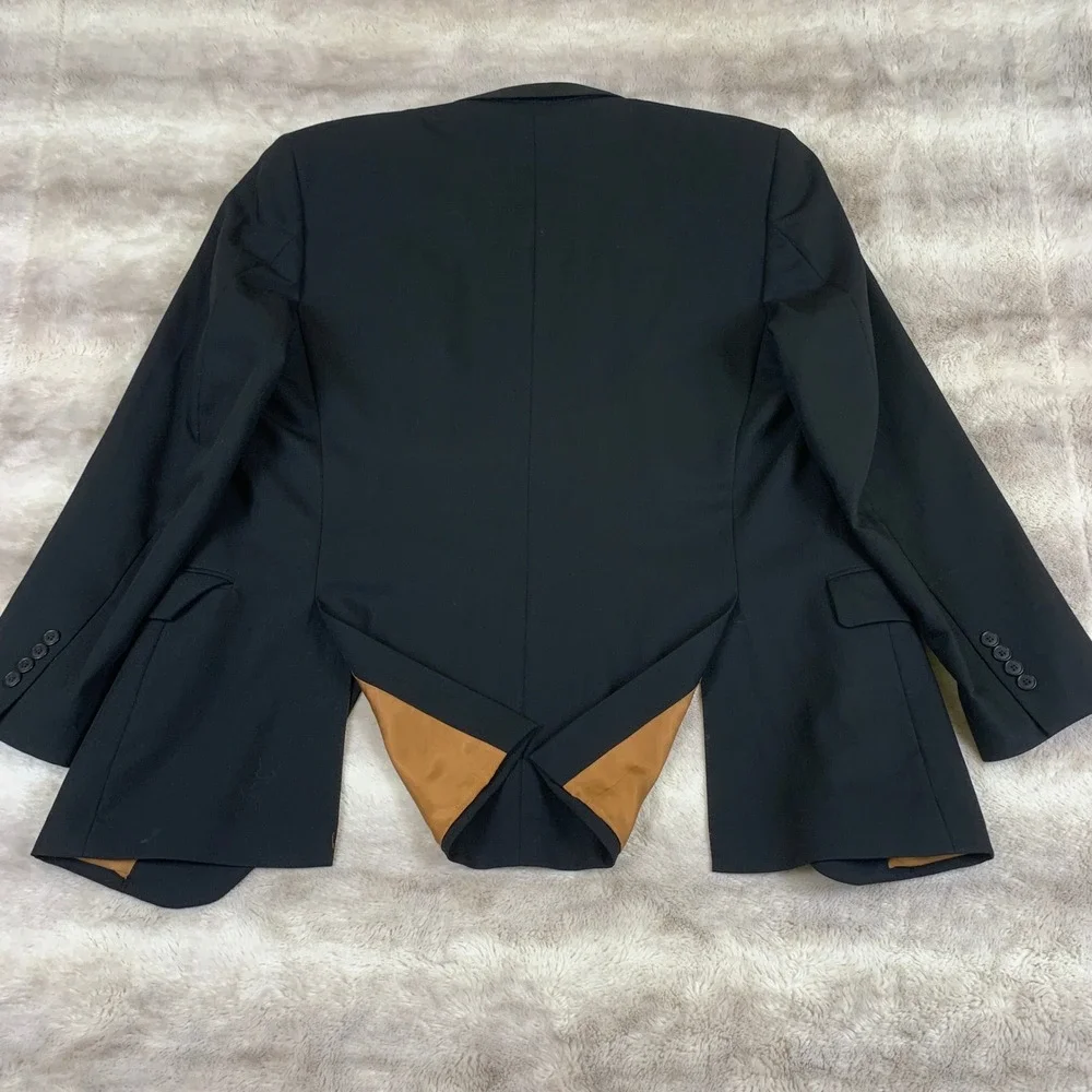 Jos. A. Bank Joseph Metropolitan Blazer 40R Black 100% Wool Slim Fit Suit Jacket